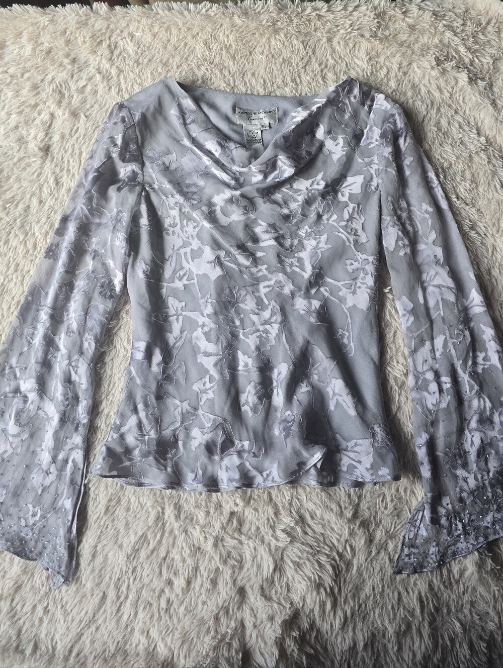 Papell Boutique Silk Beaded Fairy top
